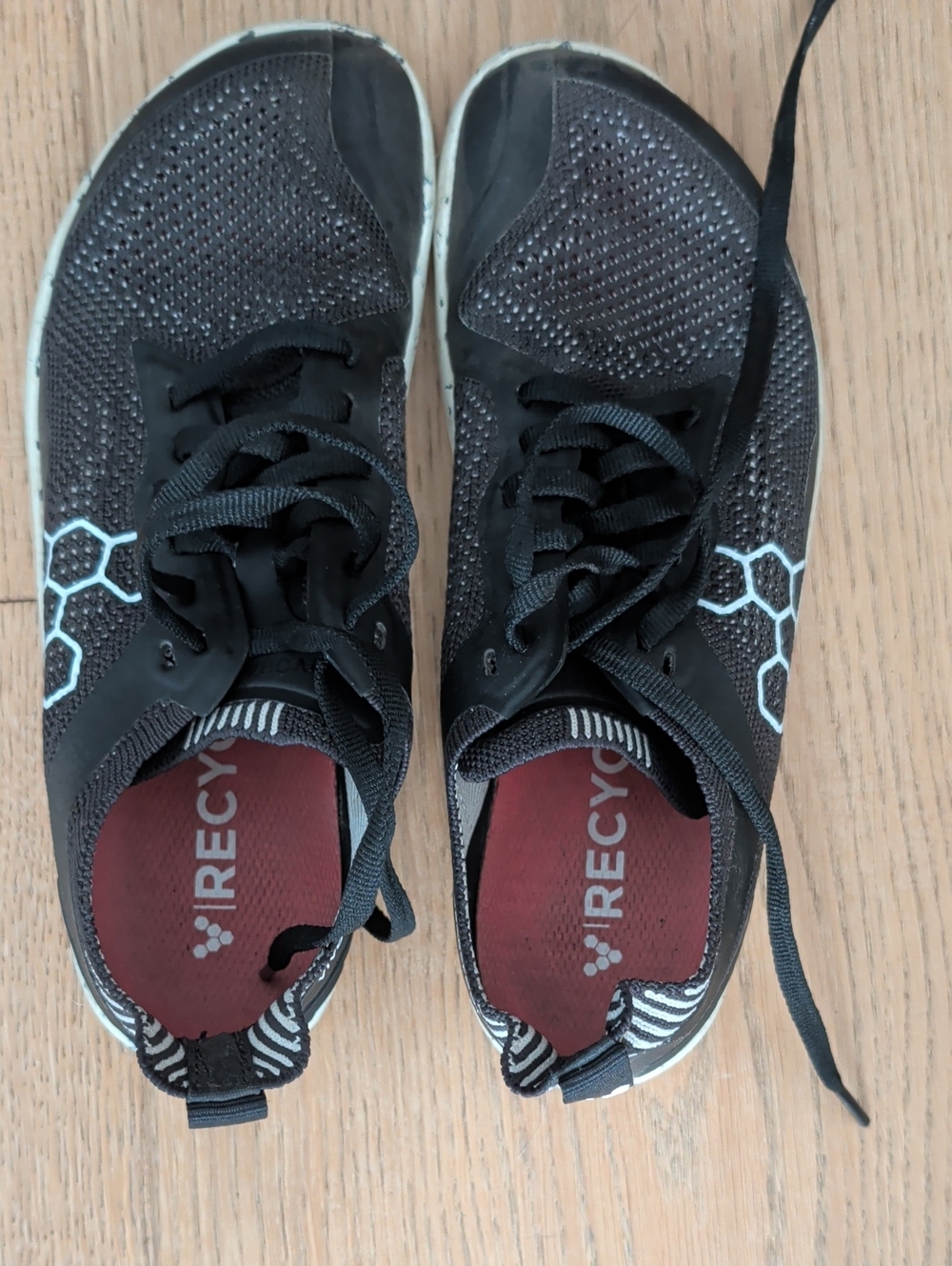 Recycled Black Knit Lace-Up Women’s Sneakers